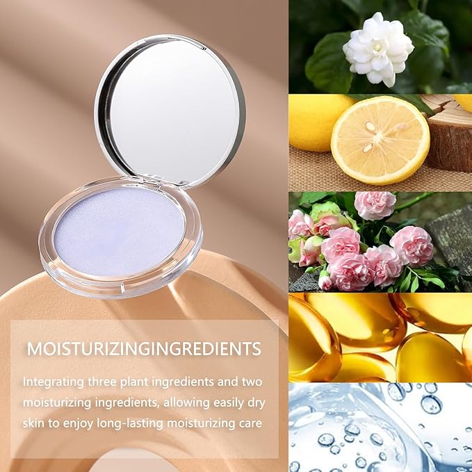 Chillab Lavender Matte Powder,Matte Oil Control Face Pressed Cosmetics (Lavender)