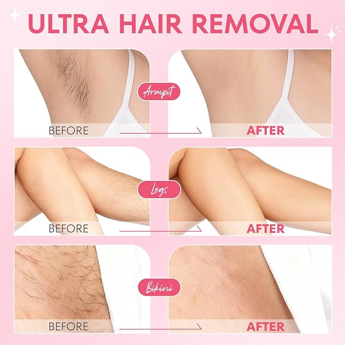 VG VOGCREST Bikini Trimmer for Women: 2-in-1 Painless Body Shaver for Underarm Leg Arm with Length Combs - Portable Travel Friendly Pubic Grooming Kit with Charging Dock (Pink)