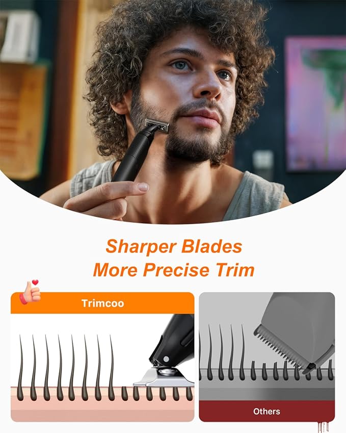 [2026 Upgraded] Body & Nose Hair Trimmer Kit, [All-in-One] Travel Beard Electric Shaver for Men, USB-C Fast Charging, Rechargeable Painless Razor Cordless Waterproof Wet/Dry, Black(Solo)