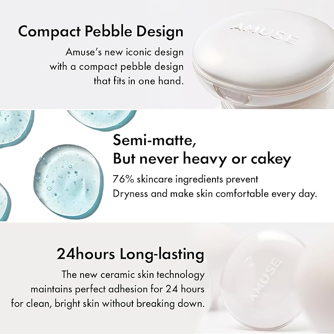 Amuse SEOUL Ceramic Skin Perfector Cushion Foundation 01 15g