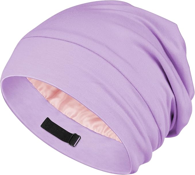 OLESILK Silk Baby Bonnet 6-12 Months: 100% Mulberry Silk & Modal, Anti-Frizz for Curly Hair, Adjustable Fit Growing Toddler