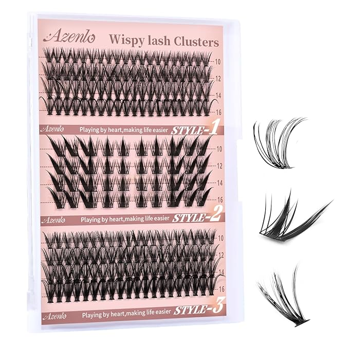 Cluster Lashes Eyelash Clusters 20D+w08+30D Lash Clusters Wispy Individual Lashes D Curl Lash Extension Natural Lashes Clusters DIY Cluster Eyelash Extensions for Beginners