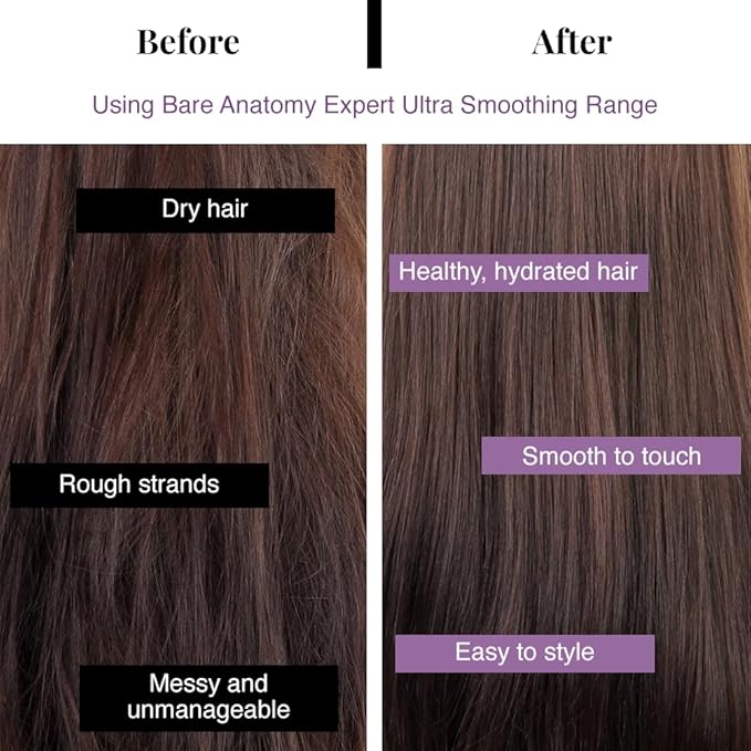 Bare Anatomy Ultra Smoothing Hair Serum Powered By Carbohydrate Complex & Niacinamide | Serum for Smooth & Shiny Hair | For Dry & Frizzy Hair | Women & Men | 100 ml