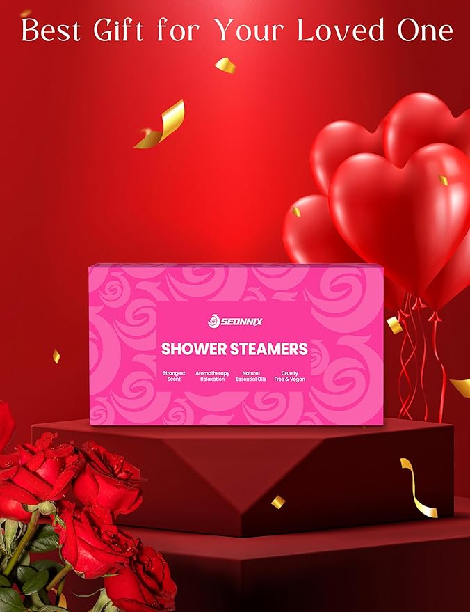 Shower Steamers Aromatherapy, 8 Pack Shower Bombs for Relaxation and Stress Relief, Natural Essential Oils Spa Gift Set for Women, Birthday Gifts, Self Care & Home Spa Experience
