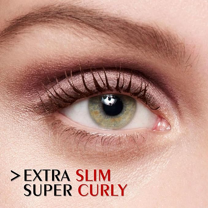 KYDA Brown Iron Wand Curling Mascara, Lasting 3D Curling Eyelashes, Washable Metal Wand Mascara, Waterproof Smudge-proof, Natural Thick Clear Lashes-looking