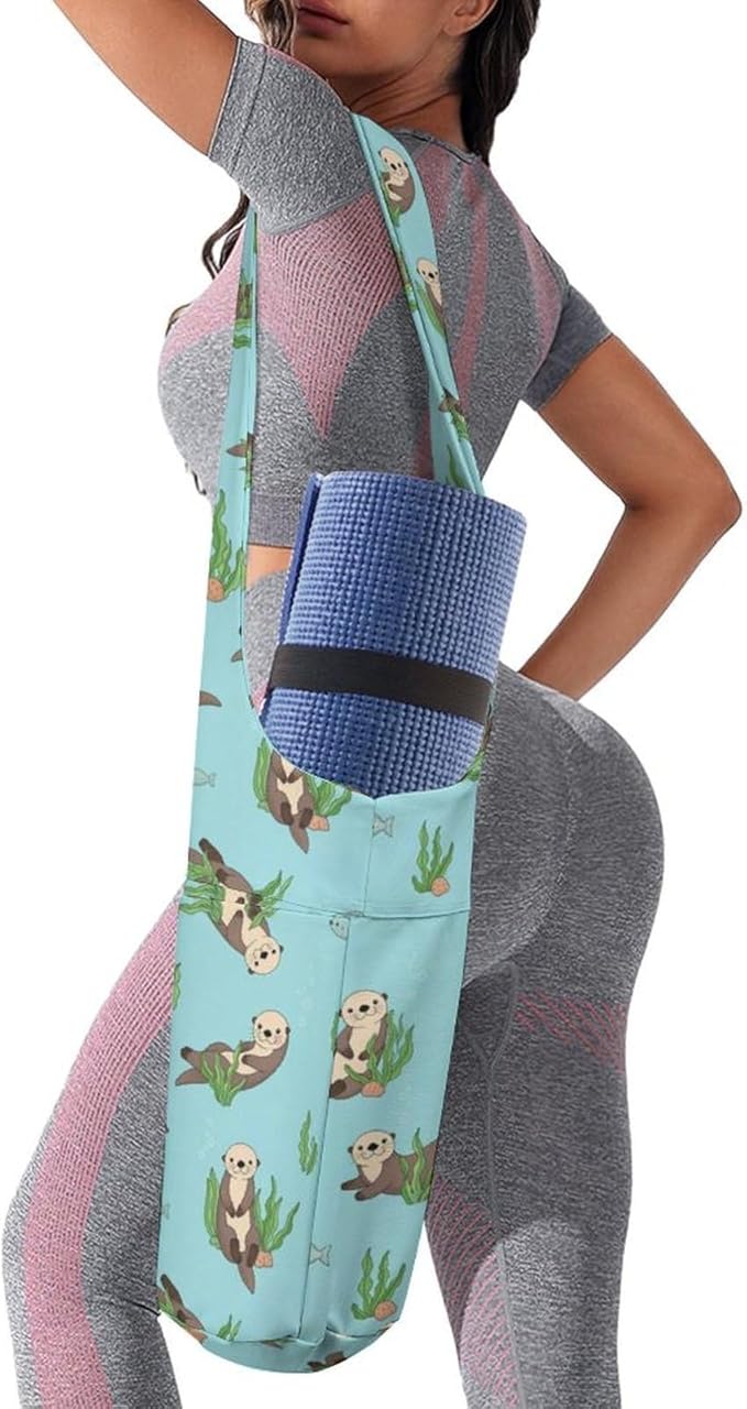 Large Yoga Mat Bag Fit Most Size for Ladies Yoga Mats Carrier Bags Multi-Functional Exercise Mat Holder Storage Bag