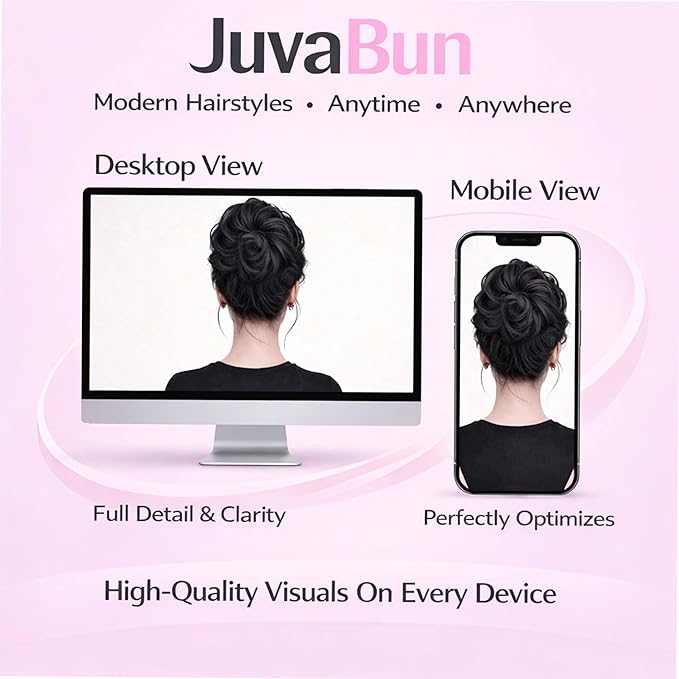 Juvabun Messy Bun 2.0 Hair Piece Black Synthetic Hair Bun Extension for Women Realistic Lightweight Messy Bun Scrunchie for Everyday Hairstyles