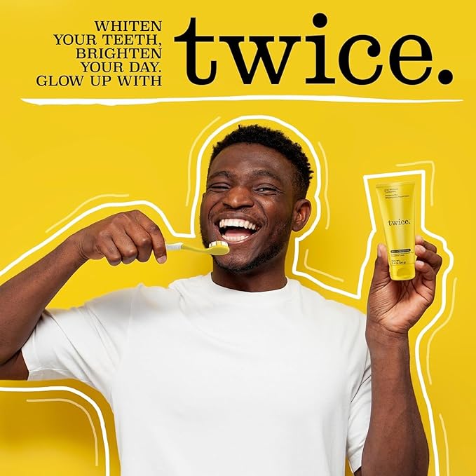 Twice Twice Oral Wellness Toothpaste with Fluoride – Natural Anticavity Toothpaste for Sensitivity Relief, Whitening & Fresh Breath, Wintergreen Peppermint, 3.4oz (Pack of 2)