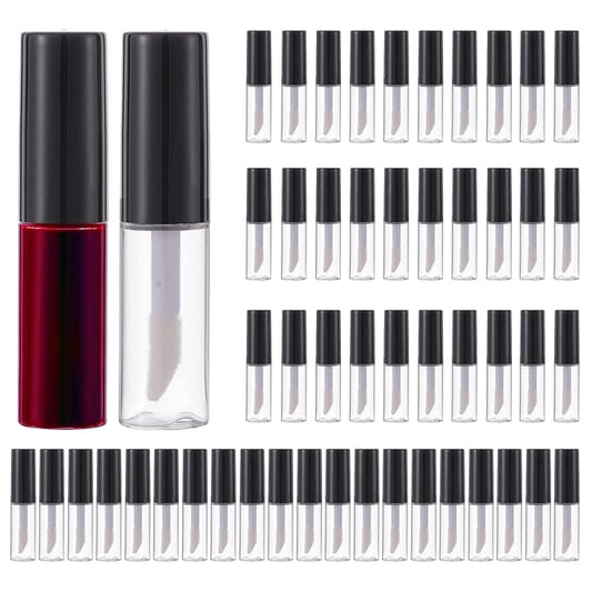 YITOU 50PCS Mini Empty Lipgloss Tube 1.8ml, Refillable Lipgloss