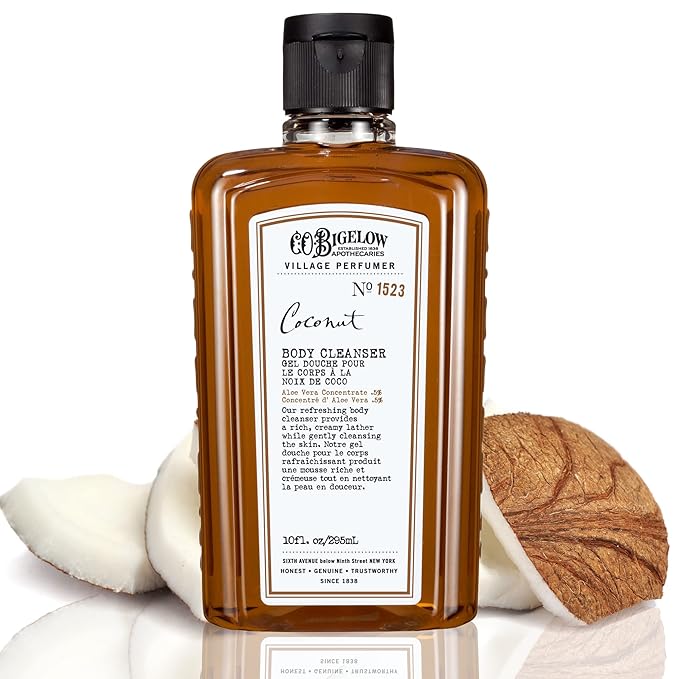 C.O. Bigelow Coconut Apothecary Duo Skin Care Gift Set, Body Wash & Body Lotion, Liquid Soap & Moisturizing Lotion, Set of 2, 10 Fl Oz