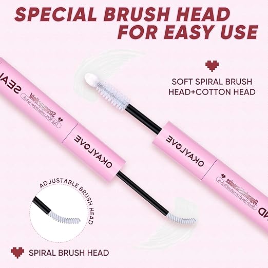 OKAYLOVE Lash Cluster Glue, Waterproof Lash Bond and Seal Lash Glue for Eyelash Clusters, 150H+ Strong Hold 2-in-1 White Eyelash Extension Glue, Quick-Drying, Non-Irritating