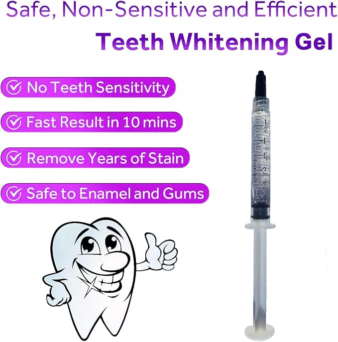 Bright White Smiles - Teeth Whitening Gel Refill Kit - 10 Tubes 44% Carbamide Peroxide Tooth Whitener Formula