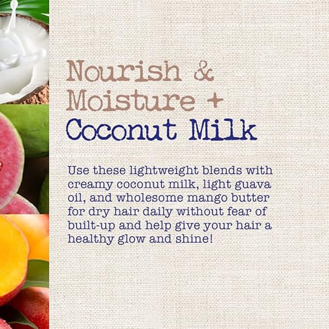 Maui Moisture Nourish & Moisture + Coconut Milk Shampoo + Conditioner to Hydrate and Detangle Curly Hair, Lightweight Daily Moisturizing Shampoo, Vegan, Silicone & Paraben-Free, 13 Fl Oz