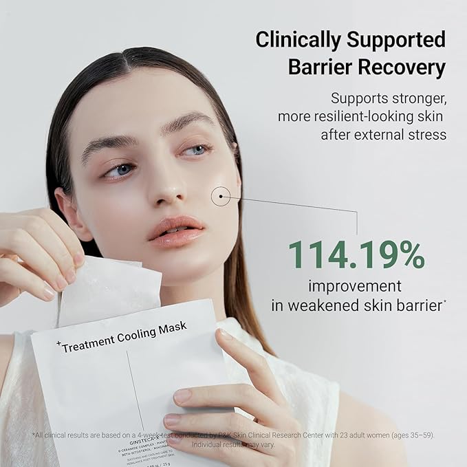 DA EFFECT Cooling Treatment Sheet Mask – Skin Protection & Barrier Repair Care for Stressed, Irritated Skin | Post-Treatment Care | Calming, Hydrating Face Mask | 25g x 5 Sheets