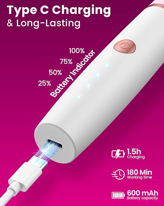 Bikini Trimmer Women & Body Shaver - 4-in-1 Painless Pubic Hair Remover for Sensitive Skin, Rechargeable & IPX7 Waterproof for Wet & Dry Use, for Face/Eyebrows/Nose/Underarms/Legs
