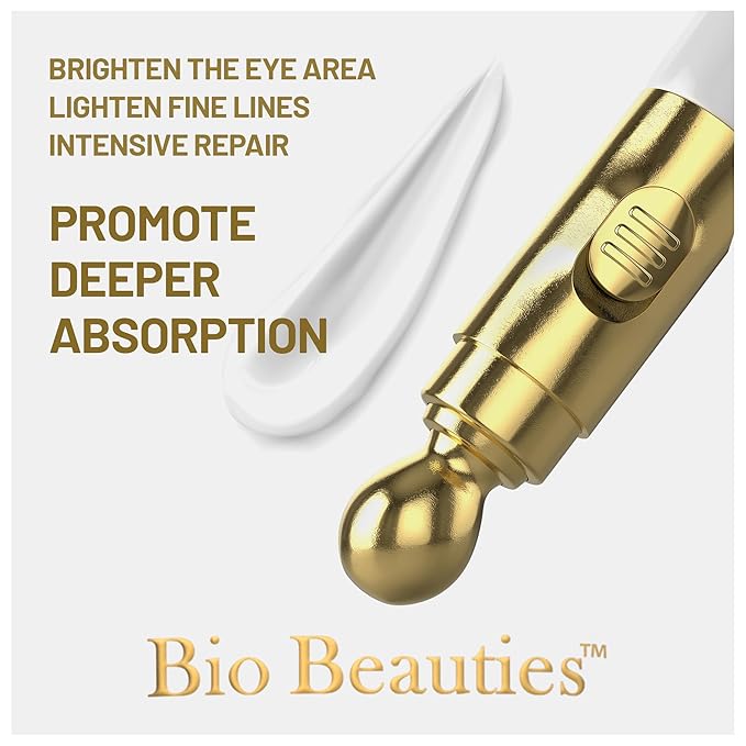 Bio Beauties Electric Massage Eye Cream Depuffing Hydration for Dark Circles & Tired Eyes, Soothing Anti-Aging Treatment for Fine Lines, Firming Eye Skincare