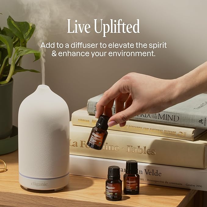 Cliganic Organic Pine Essential Oil, 100% Pure Natural Undiluted, for Aromatherapy | Non-GMO Verified | Organic, Peppermint, for Aromatherapy