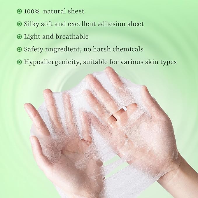 YTRAJU Anti Acne Face Mask Salicylic Acid Face Masks Skincare, Hydrating Face Masks, Soothing Facial Sheet Masks Skin Care for Acne Prone, Acne Mask for Pimple Breakouts Oil Control, 10 Pack