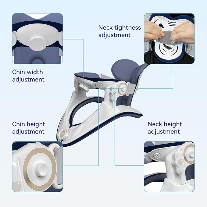 Cervical Traction Device, Adjustable Neck Stretcher for Pain Relief, Lightweight Neck Support Brace for Cervical Spine Decompression, Ergonomic Design for Home, Office & Travel Use