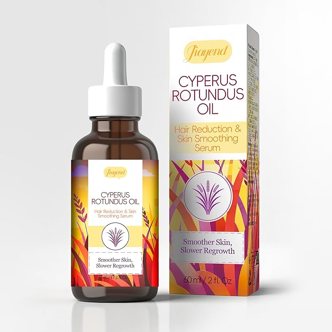 60ML-Cyperus Rotundus Oil for Hair Removal, Natural Cyperus Rotundus Oil, Reduces Body Hair Growth, Pure & Organic, Ideal for All Skin Types