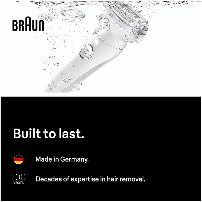 Braun Epilator Silk-épil 9, Hair Removal Device, Women Shaver & Trimmer, Pivoting Head, Wet and Dry Epilator, Includes Shaver Head and Trimmer Comb, SES9-030