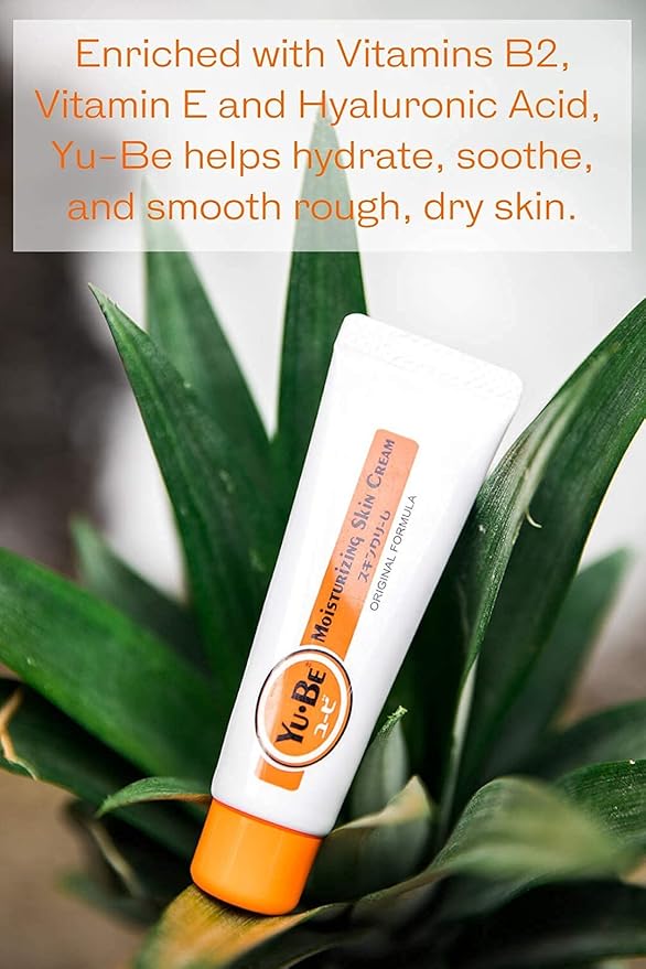 Yu-Be Moisturizing Skin Cream Tube - Hydrating Cream for Night & Day | Relieving Moisturizer for Dry Skin | Safe for Face & Body | Softens Hands & Feet | Vegan | Paraben Free (1 fl oz/28mL)