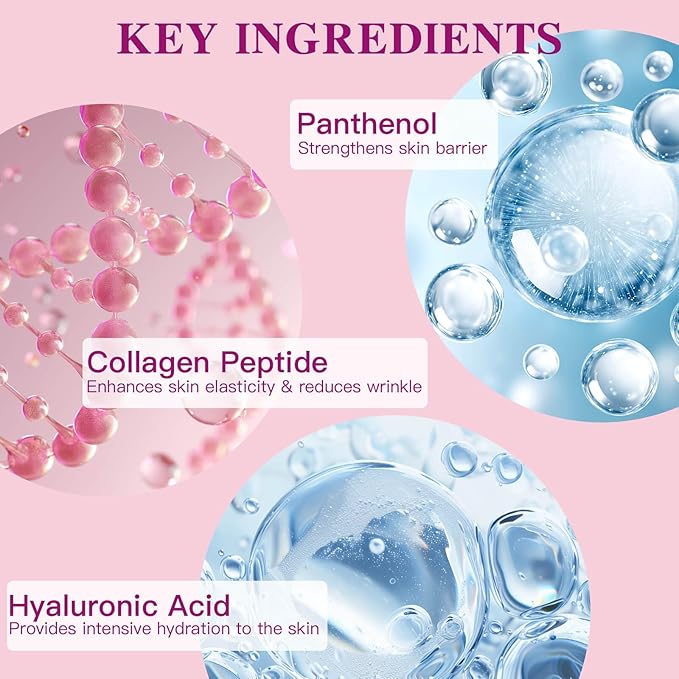 ICIKOL Overnight Collagen Mask - Deeply Hydrating Bio-Collagen Face Mask for Glass Skin, Pore Minimizing & Firming, Melting Transparent Jelly Mask - K-Beauty Sleeping Mask, 4 Sheets