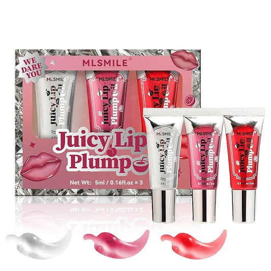 Lip Plumper Gloss 3 Colors Set, Glaze(A)