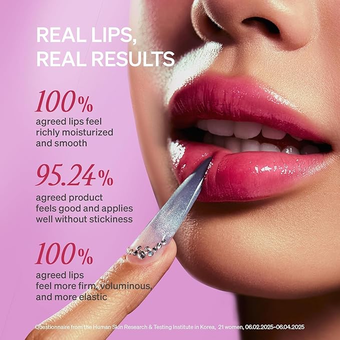 KNEMO LipLock Jelly Serum, Korean Skincare for Dry Lips, Long-Lasting, Hydrating, Plumping, Glossy Mask with Rose PDRN, Carrot Collagen, Pillow Peptide, Moisturizing Tinted Lip Balm. (Grape Crush)