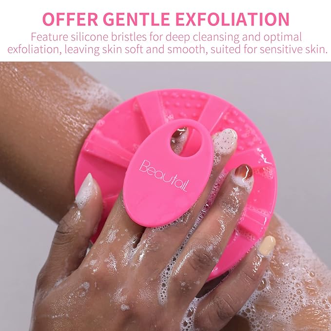 Silicone body scrubber shower bath