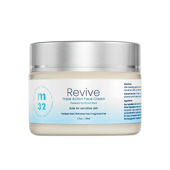 MOLECULE32 Revive Triple Action Face Cream with Fulvic Acid | Paraben Free | Phthalate Free | Squalene | Deeply Moisturizing