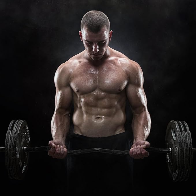 47" EZ Curl Bar Weight Lifting Bar 1-inch 2 Star (220lb Weight