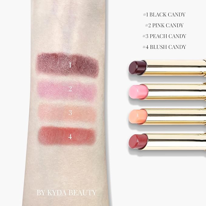 KYDA Tinted Lip Balm, Hydrating Sheer Black