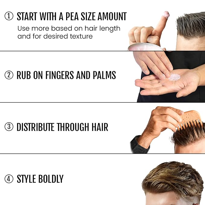Original Rascal Deluxe Pomade for Men #1 - Matte Hair Paste with Light Hold & Shine - Men's Styling Dry Care Solution Product for All Hair Types - Natural Infused with Beeswax & Grapeseed Oil - 3.4 oz
