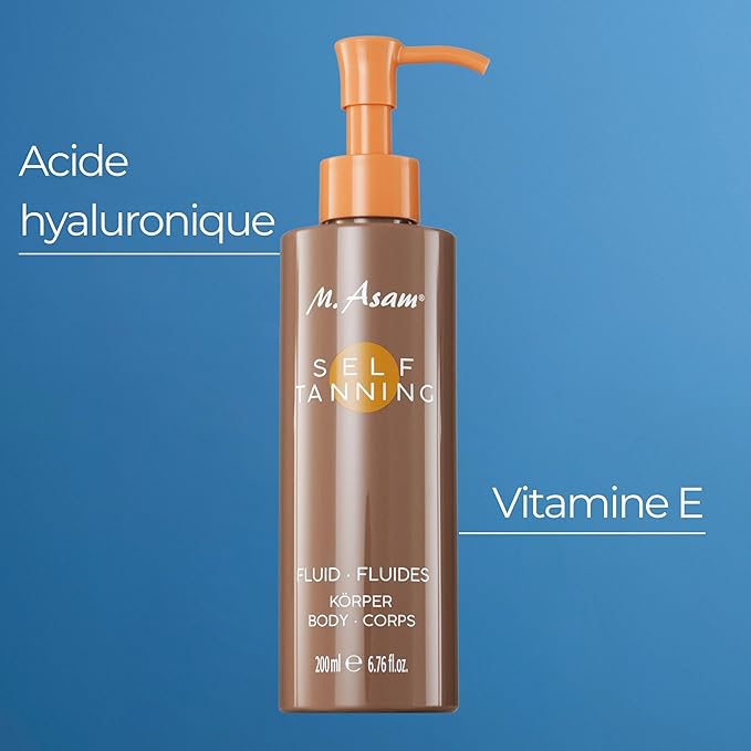M. Asam Sun Self Tanning Fluid (6.76 Fl Oz) - Body Self-Tanner With Immediate & Long-Term Effect, Natural-Looking & Long-Lasting Tan, Tanning Lotion With Moisturizing Ingredients.