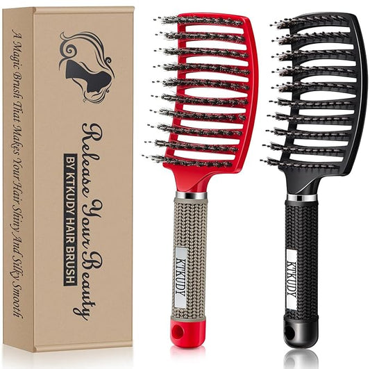 Detangling Brush Boar Bristles Set