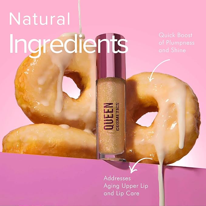 Queen Cosmetics Lip Plumper Gloss, 0.5 (Glazed