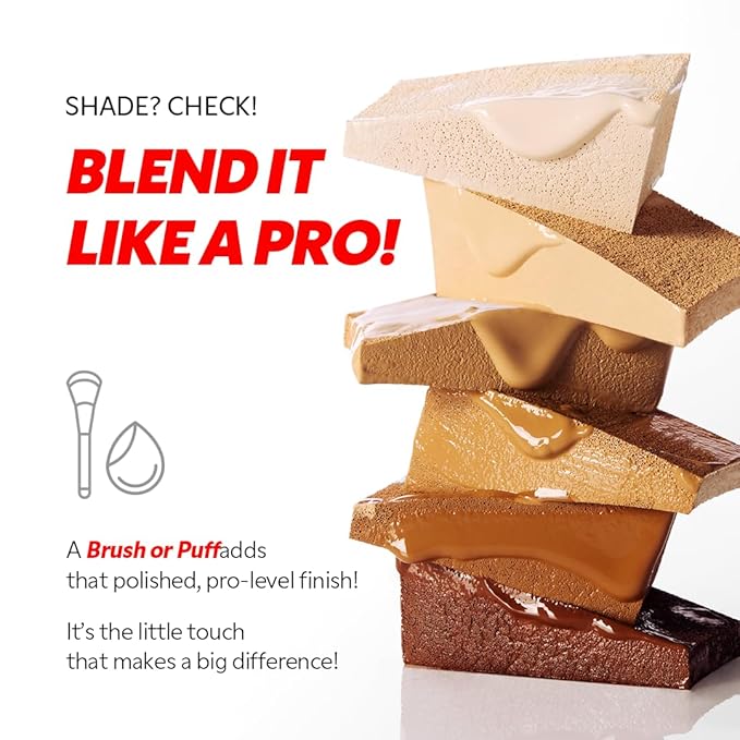 TIRTIR Mask Fit Red FoundationㅣLong Lasting Flawless Coverage, Energy Essence, Lightweight, Hydrating, Pore-Blurring, Breathable Satin Finish, Makeup, Radiant Skin, #22N Shell Beige, 1.01 Fl Oz