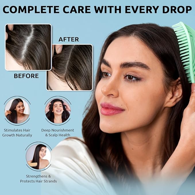 100% Pure Rosemary Oil for Hair Growth (5 fl oz) - Cold Pressed & Natural Infused w/Biotin, Jojoba & Castor Oils - Hair Oil Repairs Dry Damaged Hair, Strengthening, Healthier, Nourishing Hair