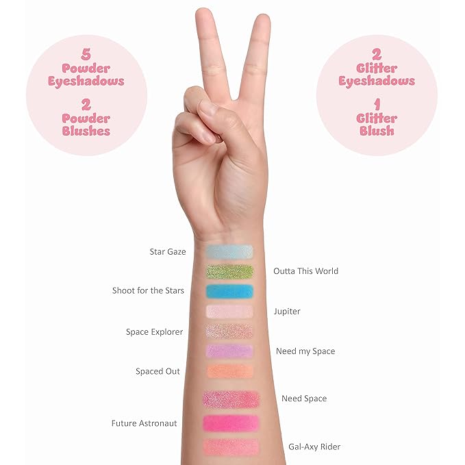 Expressions 10 Color Eyeshadow Palette & Blush Makeup