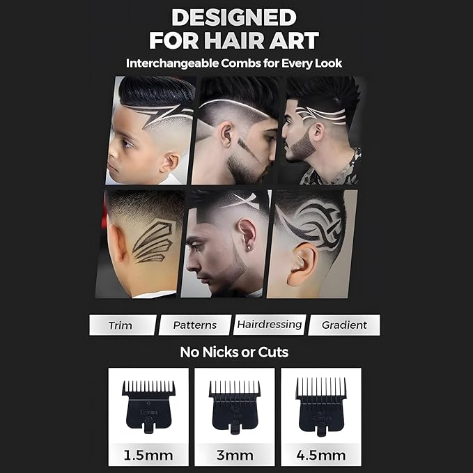 Household Digital Display Professional Electric Hair Clipper Set, Clippers and Trimmers Set with Maquinas De Cortar Pelo Profesionales Wall, Geta Clean, Fresh Haircut at Home (1 Set)