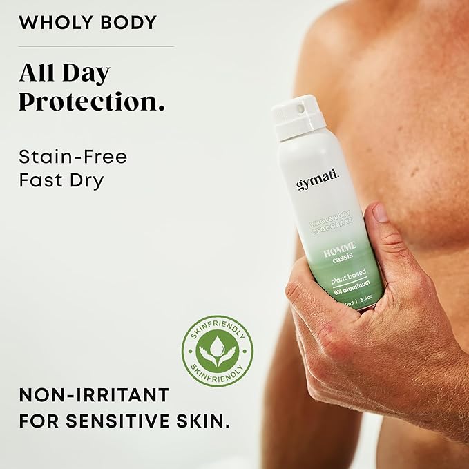 Gymati Natural Body Deodorant Spray Aluminum Free - Men - Pack of 2