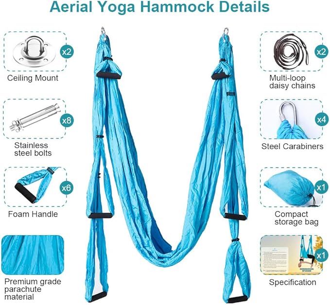Aerial Yoga Swing Set Trapeze Yoga Hammock Kit