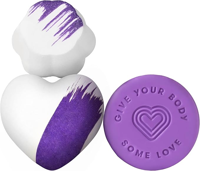 ANIHANA Lavender Dream Bath & Shower Gift Set with Shower Steamer, Bath Bomb, and Feel-Good Soap
