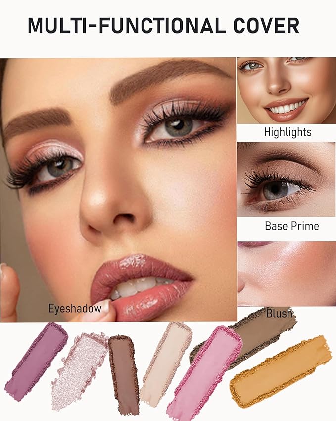 Single Matte Eyeshadow, Light Nude Brown Eye Shadow Palette Makeup for Older Women, High Pigment Waterproof Pressed Eye Shadows Powder with Smooth Lightweight,Blendable for Daily Eye Look-216