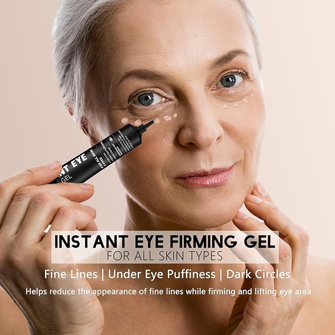 Seyoulala Instant Eye Firming Cream, Temporary Face Tightener Gel, Rapidly Reduces Under-Eye Bags, Dark Circles and Puffiness, Anti Aging Fine Lines, 24H Firming (1 oz, Unscented)
