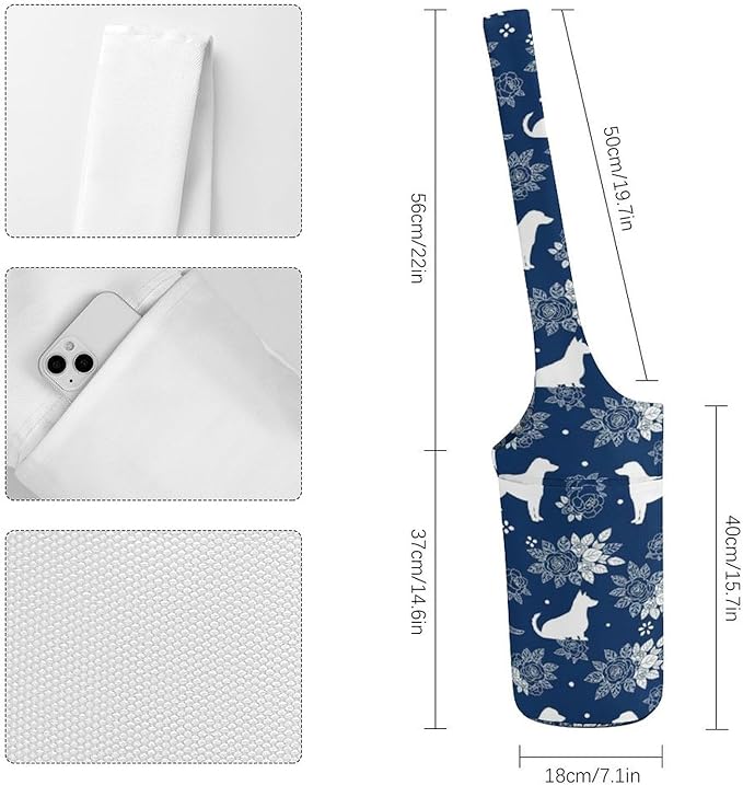 Stylish Yoga Mat Bag for Women Exercise Mat Holder with Shoulder Strap Yoga Mats Totes Sports Storage Bag
