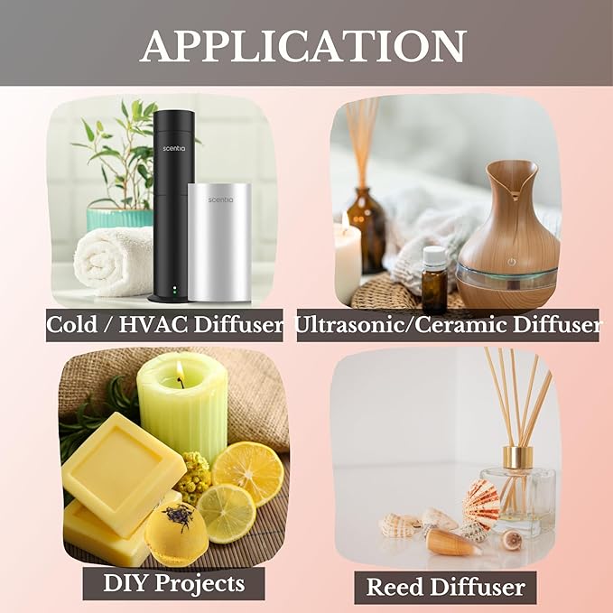 Scentia Diffuser Oil Inspired by The Delano Beach Club Hotel Scent - 20 mL 0.67 fl oz - Essential Oil Blend Orange, Green Tea & Jasmine for Aromatherapy Diffusers - California Breeze