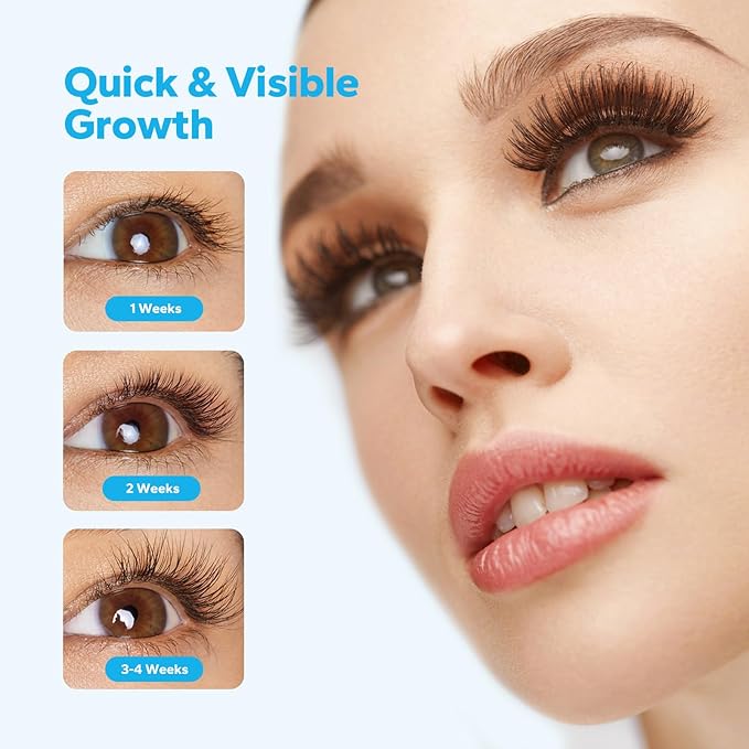 CharmCherry Eyelash Growth Serum (0.17 oz), Lash Serums for Fuller & Longer Looking Alluring Eyelashes, Eyelash Serum for Eyelashes & Eyebrows, Premium Lash Growth Serums for Eyelash Extensions