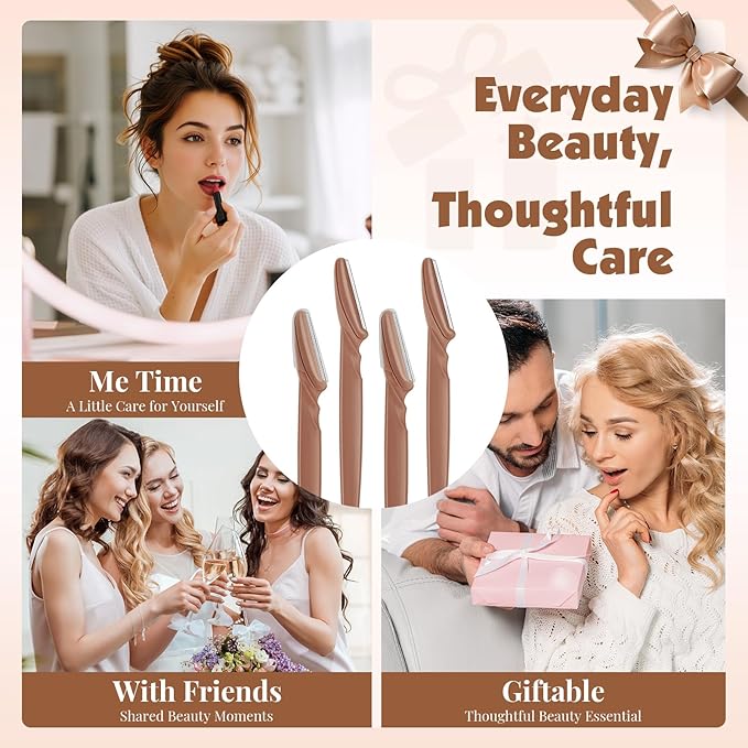 88 Pack Eyebrow Razors & Face Razors for Women – Terracotta Color Dermaplane Razors for Women & Men in Storage Jar, Safe Facial Shaver with Covers, Ideal Stocking Stuffer